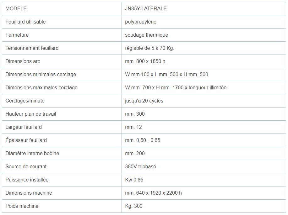 Cercleuse automatique JN85Y - Ferplast - 300 kg - pour palettes, avec arceau acier et système Omron_5