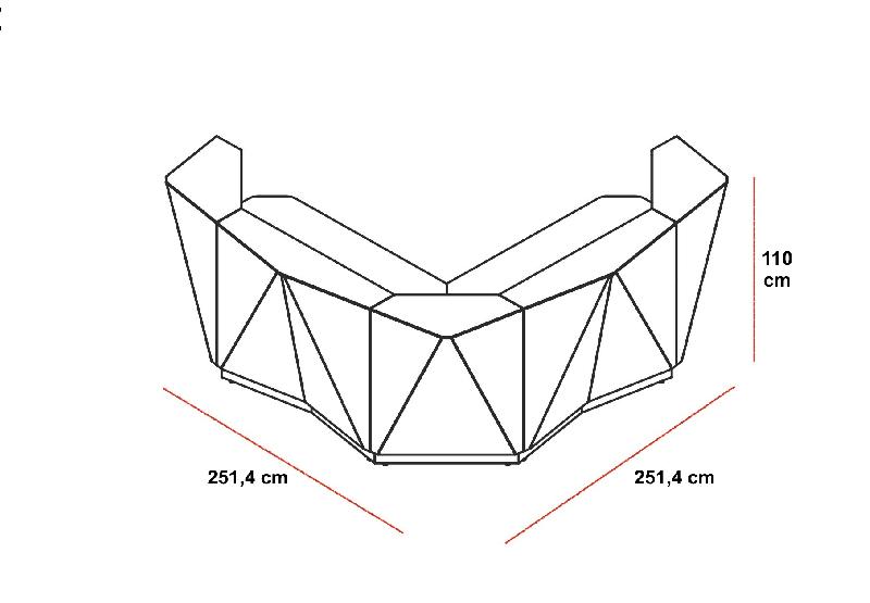 Banque d'accueil d'angle Alpa - MDD - Gris brillant_5
