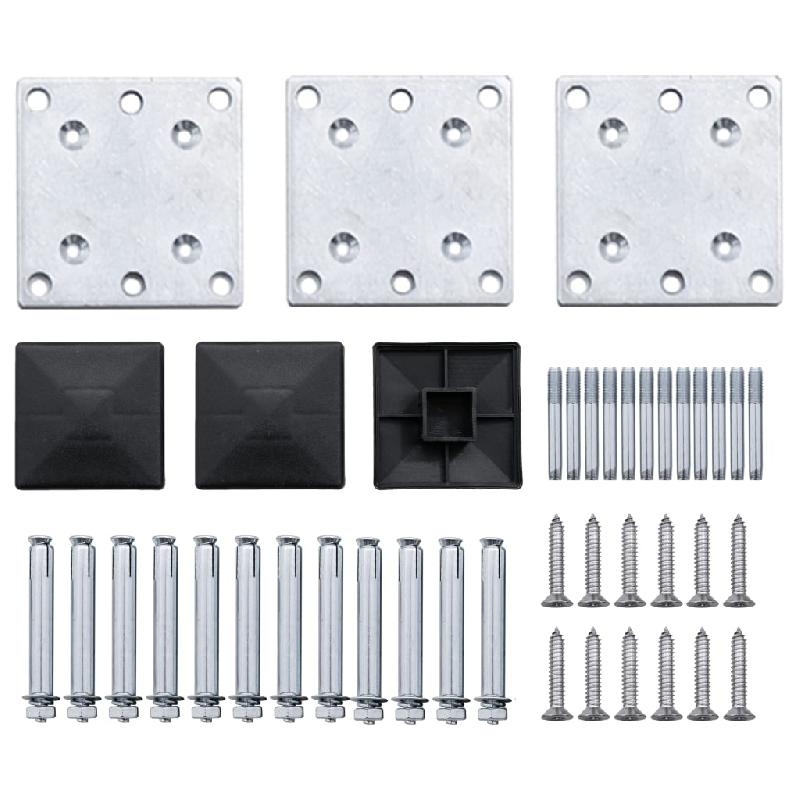 Vidaxl poteaux de clôture 3 pcs aluminium 185 cm 49077_5