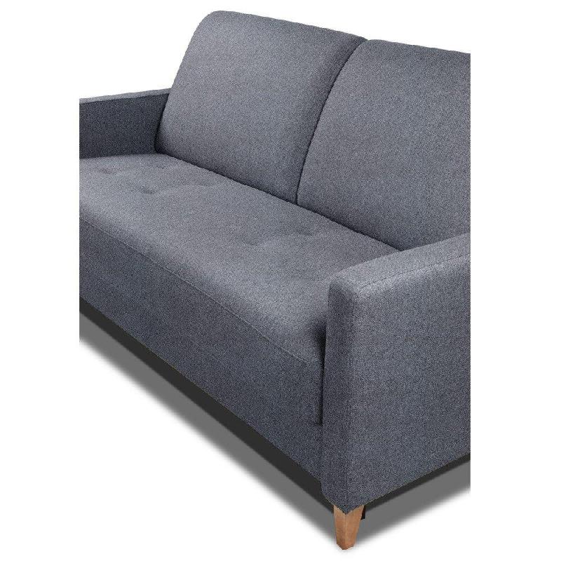 Canapé convertible OGGETTO - Matelas 16 cm - Système express - Sommier à lattes 140 cm - Velours bleu navy - Fabrication italienne_5