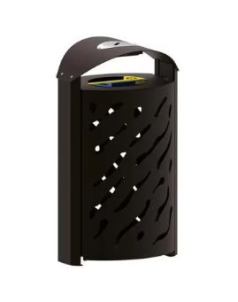 Corbeille Venise Tri Sélectif - 2x60 L - Structure en acier et tôle découpée - Version standard ou avec couvercle rehaussé_5