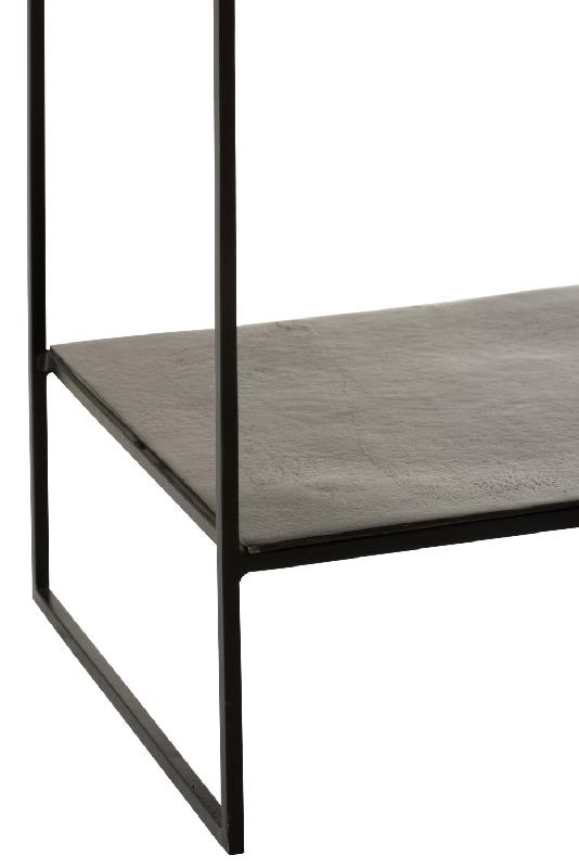 Étagère haute 5 planches NIZI - métal noir et aluminium noir/vert - design moderne_5