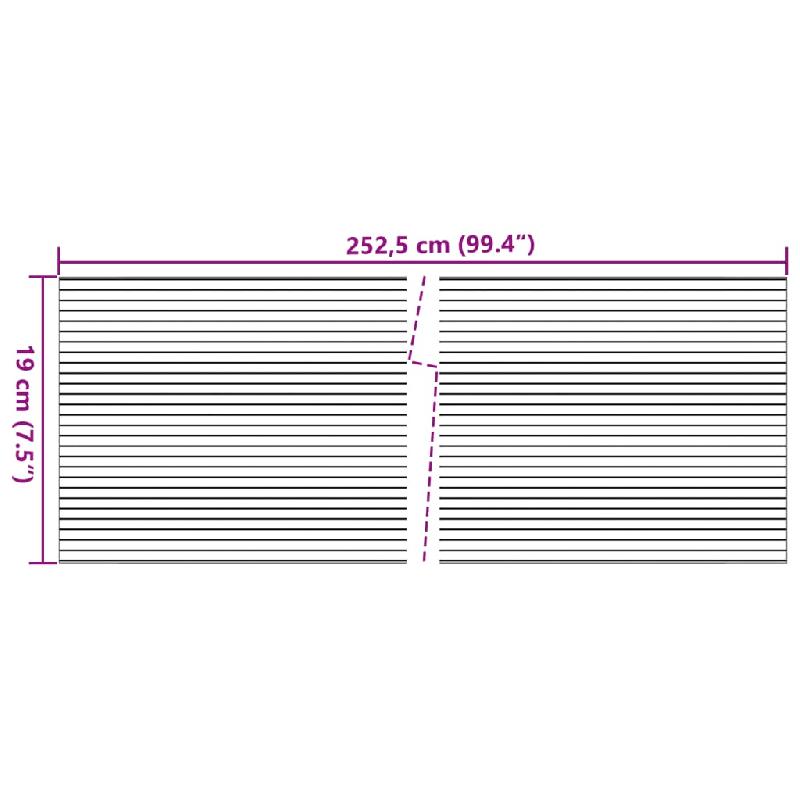 Vidaxl brises-vues de jardin 10 pcs gris clair 252,5x19 cm pvc 4005544_5