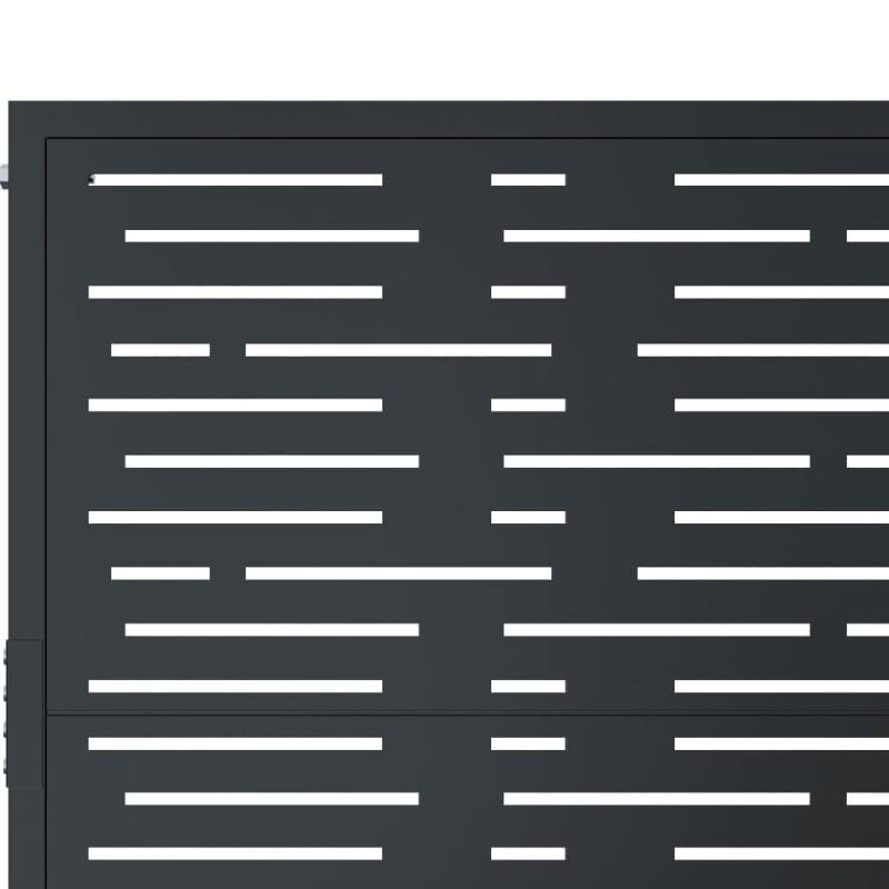 Vidaxl portail de jardin anthracite 105x180 cm conception de carré 153194_5