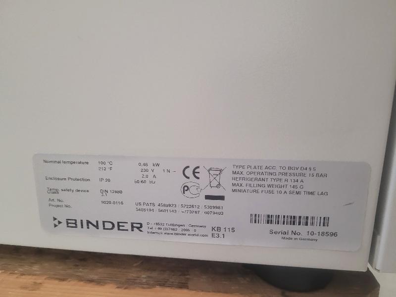 Incubateur / étuve réfrigéré BINDER KB-115 avec convection forcée 100°C_5