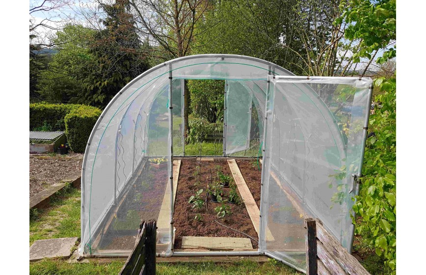 Serre de jardin petite, fonctionnelle, robuste pour les fleurs, les arbustes et le potager familial - 4 à 8 m de long - JARDINIERE_6