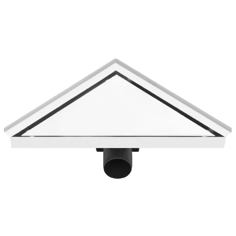 Vidaxl drain de douche 2 en 1 avec couvercle 25x25 cm acier inoxydable 146005_5