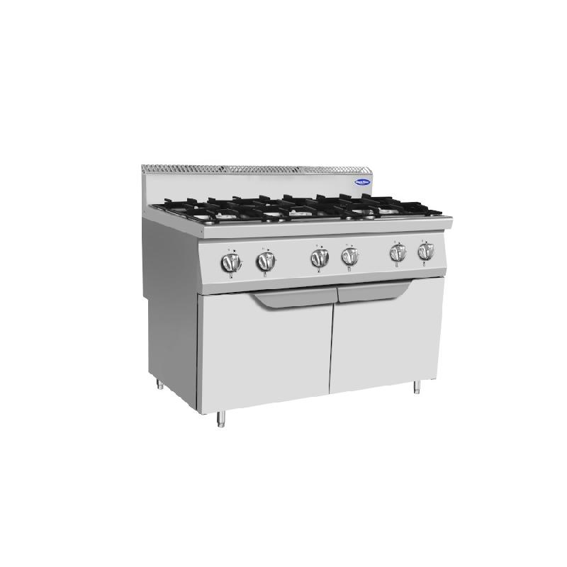 Fourneau gaz 6 feux sur placard P700 AT7G6B-F-2 Atosa_5