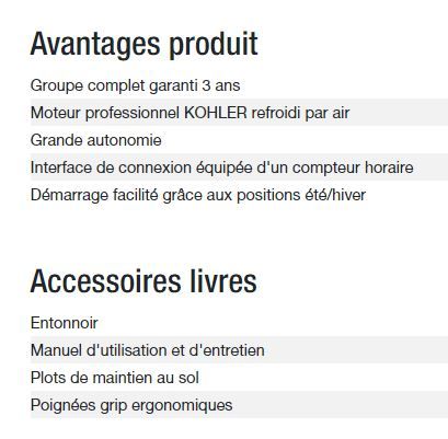 Technic 6500 UK C5 - Groupe électrogène Kohler - 6,30 kW - 50 Hz - 230 V_5