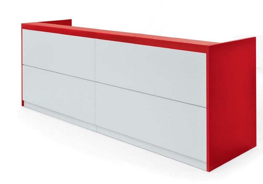 Banque d'accueil VOGUE - lignes épurées et habillage géométrique - personnalisable en coloris et modules_5