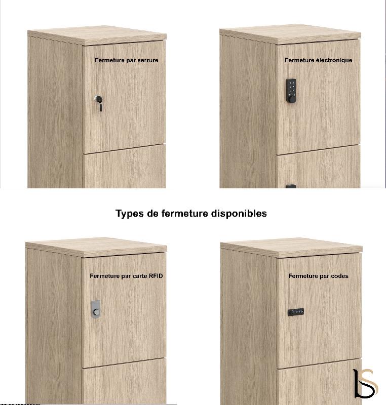 Meuble à casiers avec fentes courrier - Mobel Linea - A clé, 1 x 2 cases_5