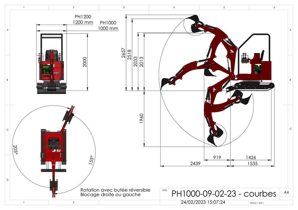 Mini-pelle pour les travaux d'excavation - ph1000 - 14 cv_5