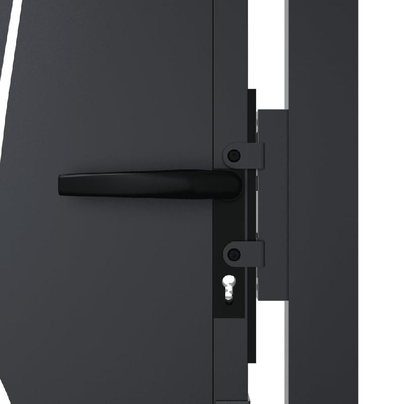 Vidaxl portail de jardin anthracite 105x205cm acier conception d'herbe 153171_5