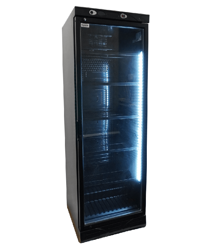 Réfrigérateur 1 porte en verre 382l noir sans canopy l595 7464.0094 COMBISTEEL_5