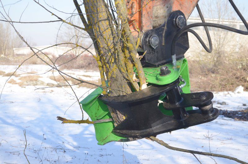 Grappin coupeur forestier bi300 - omef-group srl - prise min du tronc 60 mm - ouverture de coupe 280 et 300 mm_5
