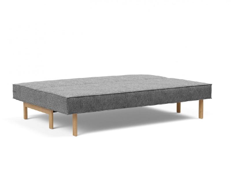 Canapé design convertible Sly 140x200 cm - pieds bois chêne - tissu Twist Charcoal - Innovation Living_5