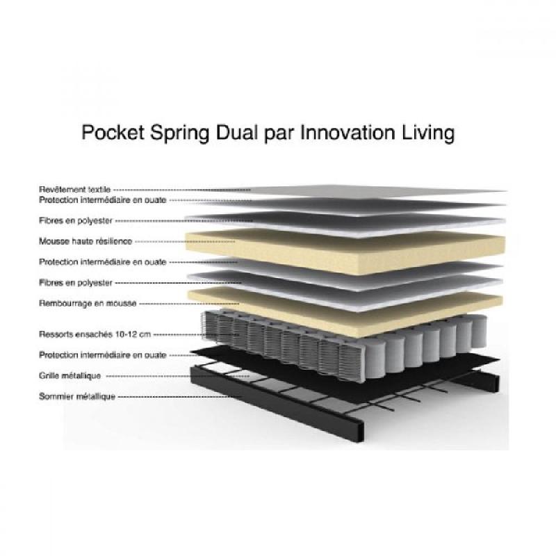 Innovation Living - Fauteuil Splitback Styletto Convertible Lit 90x115 cm - Pieds Obus Naturel - Tissu Bouclé Off White_5