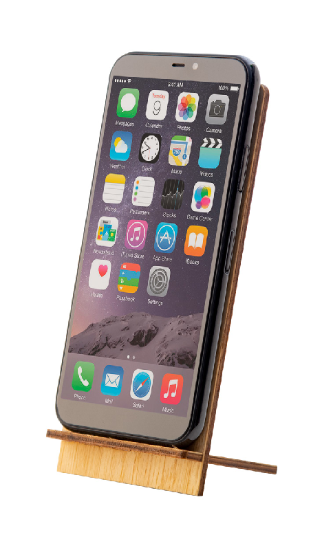 Support pour téléphone portable - en contreplaqué de bambou - couleur naturelle - 12g_5