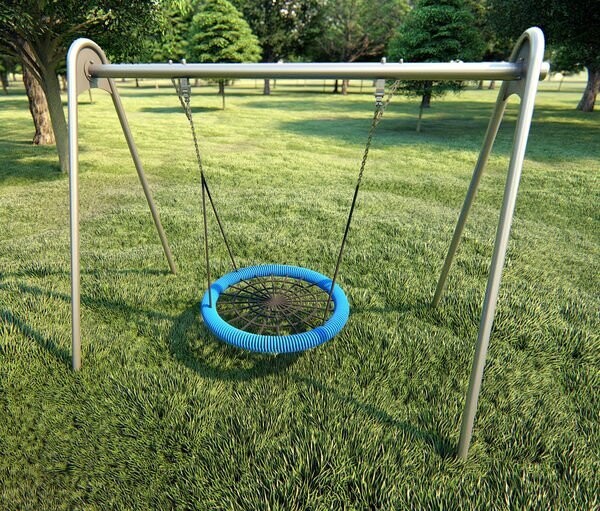 Balançoire double en acier inoxydable - Conforme EN1176 - Référence BT13058 - Haute qualité et durable_5