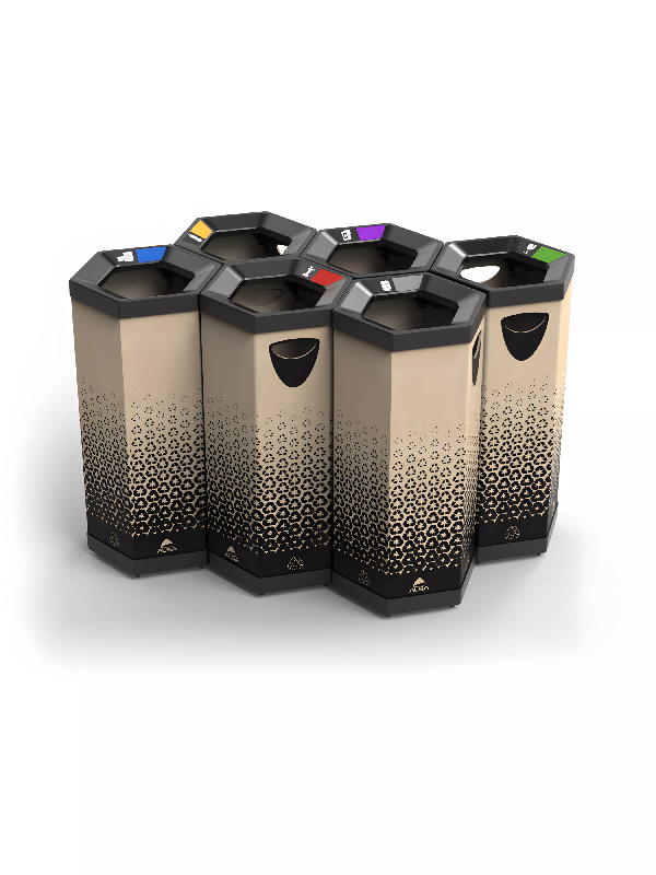 Poubelle de tri sélectif et recyclage en carton - 60 L_5