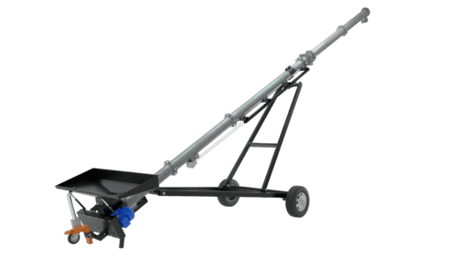 Vis à grains sur chariot à entrainement électrique à double spire Ø 160 mm - Trémie 2,50 m de largeur_5