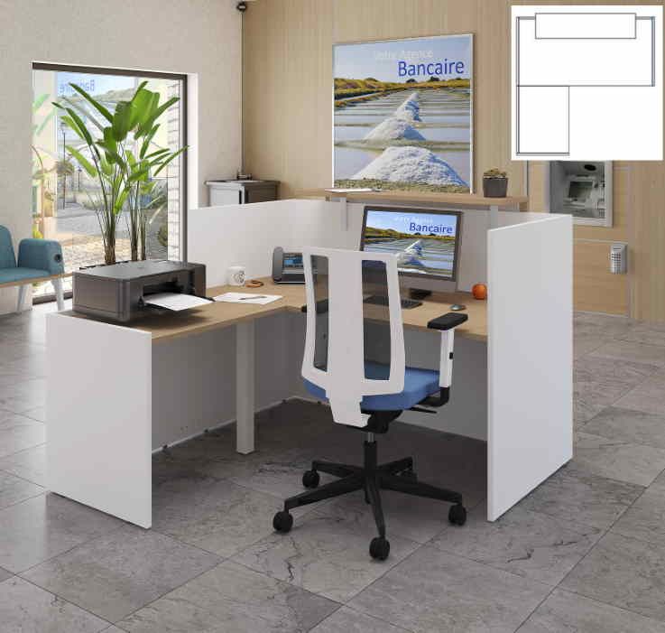 Banque d'accueil LOLA - Fabrication française - Modules personnalisables PMR et finition au choix_5