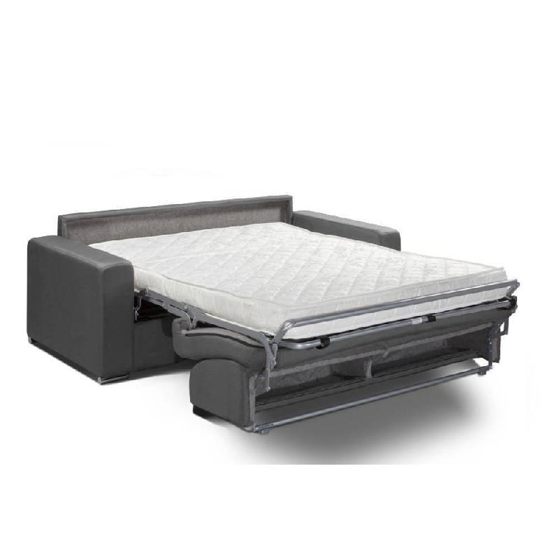 Canapé hôtellerie convertible BEST - Matelas mémoire 20 cm - Système express 160 cm - Microfibre graphite_5