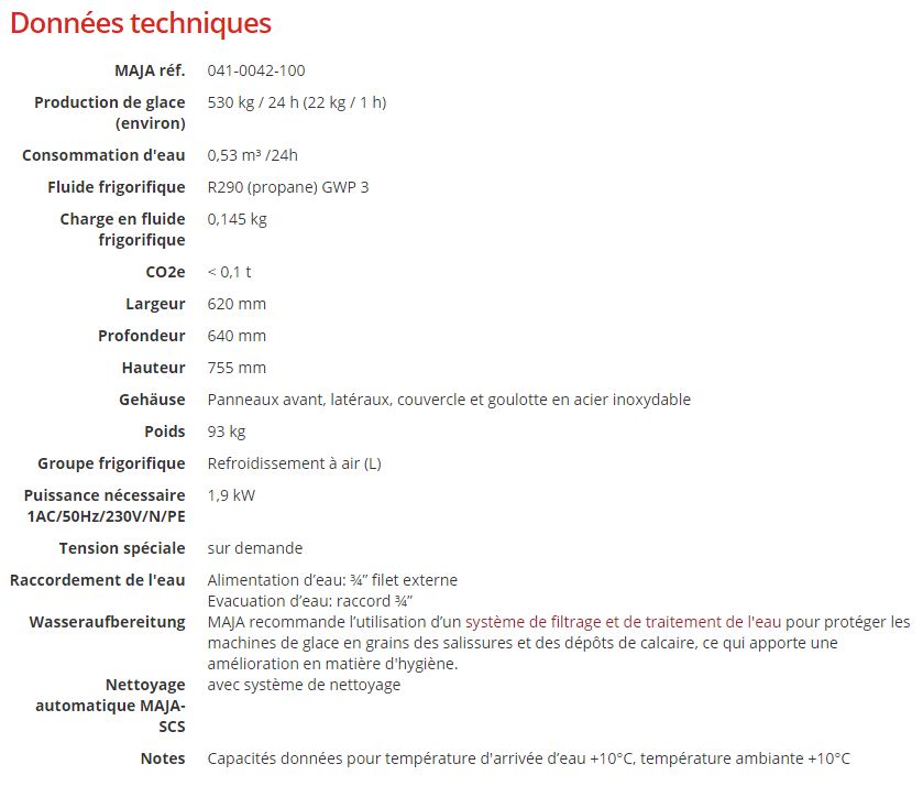 NAC 530 L R290 - Machine à glace en grains/nuggets MAJA - 530 kg/24 h avec système auto-nettoyant MAJA-SCS_5