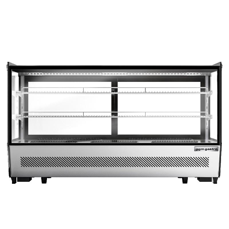 Vitrine réfrigérée à poser noire avec éclairage LED - 200 L - 3 niveaux_5