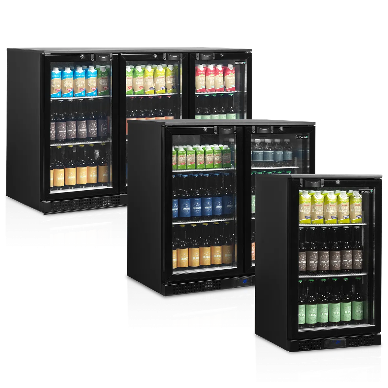 Arrière bar réfrigéré 1 porte DB106H noir TEFCOLD_5