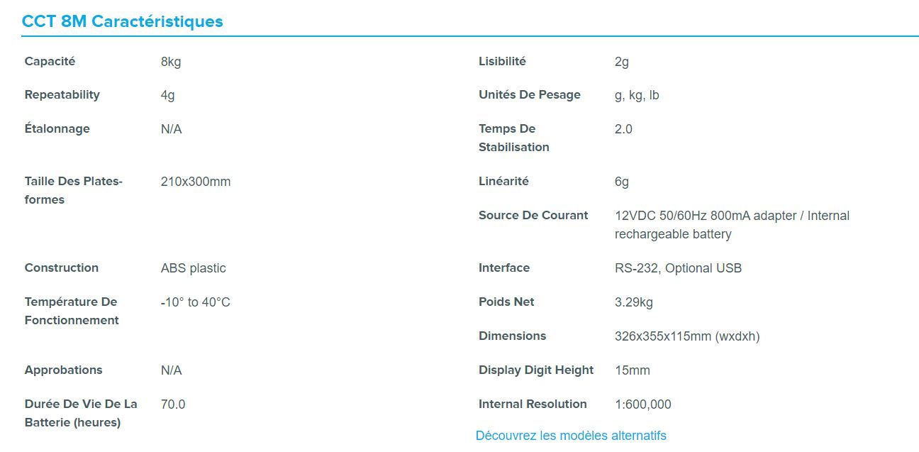 Balance de comptoir compteuse Cruiser CCT 8M - AE Adam GmbH - capacité 8kg - lisibilité 2g_5