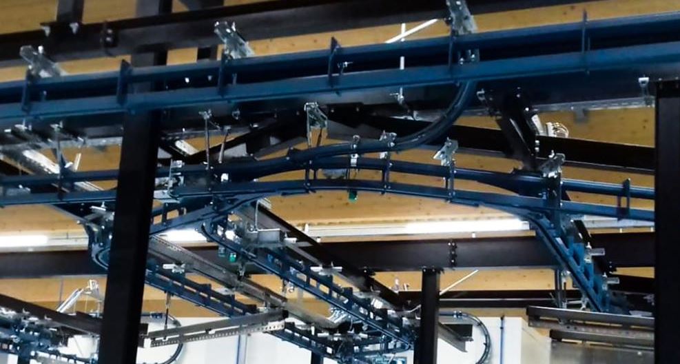 Convoyeur aérien avec rails droits et courbes - k8-2 power & free_5