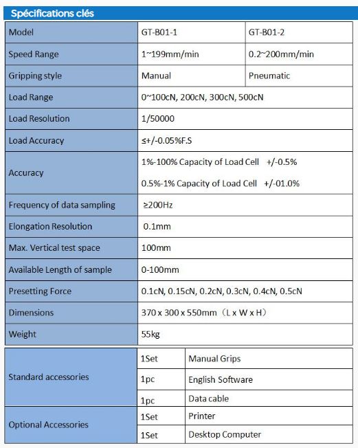 Testeur électronique de résistance à fibre unique - Gester - GT-B01-2 - 55 kg_5