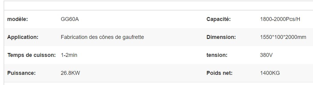 Gg60a machine de cône de gaufrette de crème glacée - henan gelgoog - capacité 1800-2000pcs/h_5