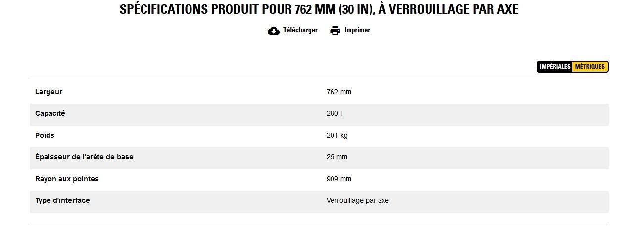 Godet d'excavation extra-robuste - caterpillar finance france - godet d'excavation extra-robuste - caterpillar finance france - godet d'excavation extra-robuste - caterpillar finance france - 762 mm (30 in), à verrouillage par axe_5
