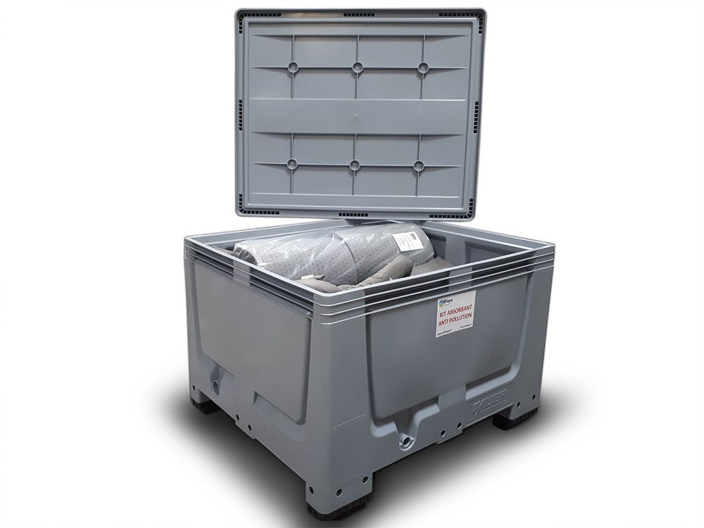 Kit de dépollution avec boudins et coussins absorbants