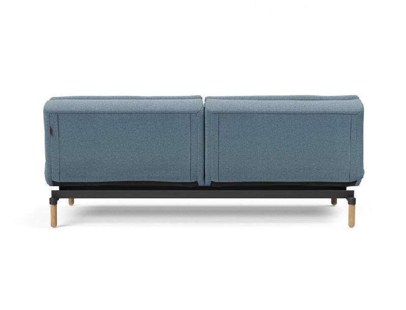 Canapé design Dublexo Stem convertible lit 115x210 cm - pieds obus - tissu Soft Indigo - confort absolu_5