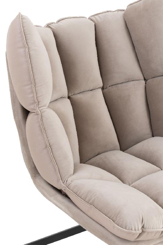 Fauteuil relax pivotant Pietra - tissu gris clair - design contemporain et confortable_5