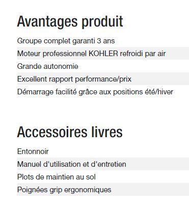 Perform 6500 XL C5 Groupe électrogène - Kohler - Puissance max 6,30 kW - 50 Hz - 230 V_5