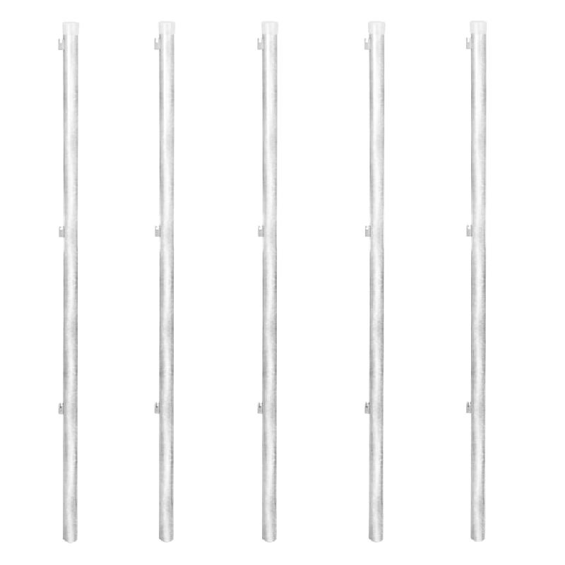 Vidaxl clôture à mailles losangées et poteaux acier galvanisé 15x1 m 141503_5