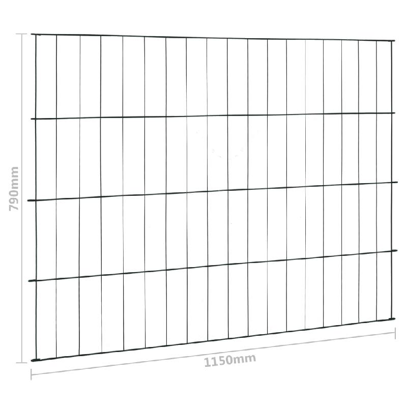 Vidaxl ensemble de clôture de jardin 115x79 cm vert 146105_5