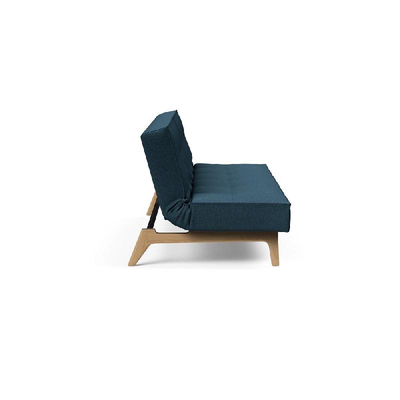 Innovation Living - Canapé convertible Splitback Eik 115x200 cm - Tissu Argus Navy Blue - Design scandinave et confort modulable_5