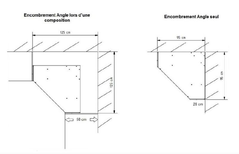 Ensemble de rangement d'angle GABY - Chêne imitation naturel - Portes blanc laqué et miroir - 216 x 260 cm_5