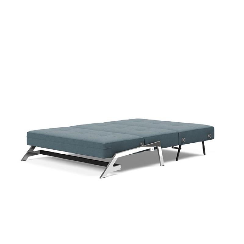 Innovation Living - Canapé design Cubed 02 Chrome convertible 200x140 cm - Tissu Vivus Dusty Blue_5