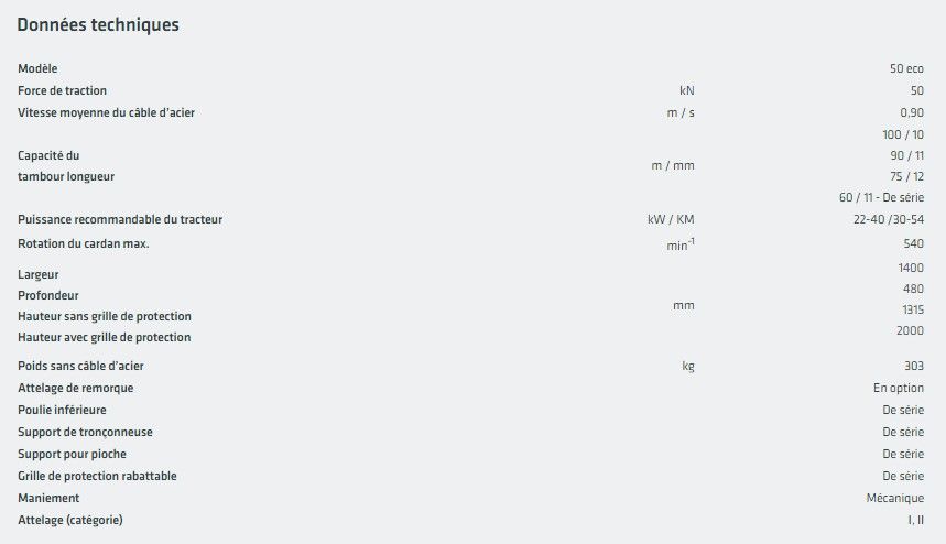 50 eco - treuil forestier - uniforest - force de traction 50 kn_5
