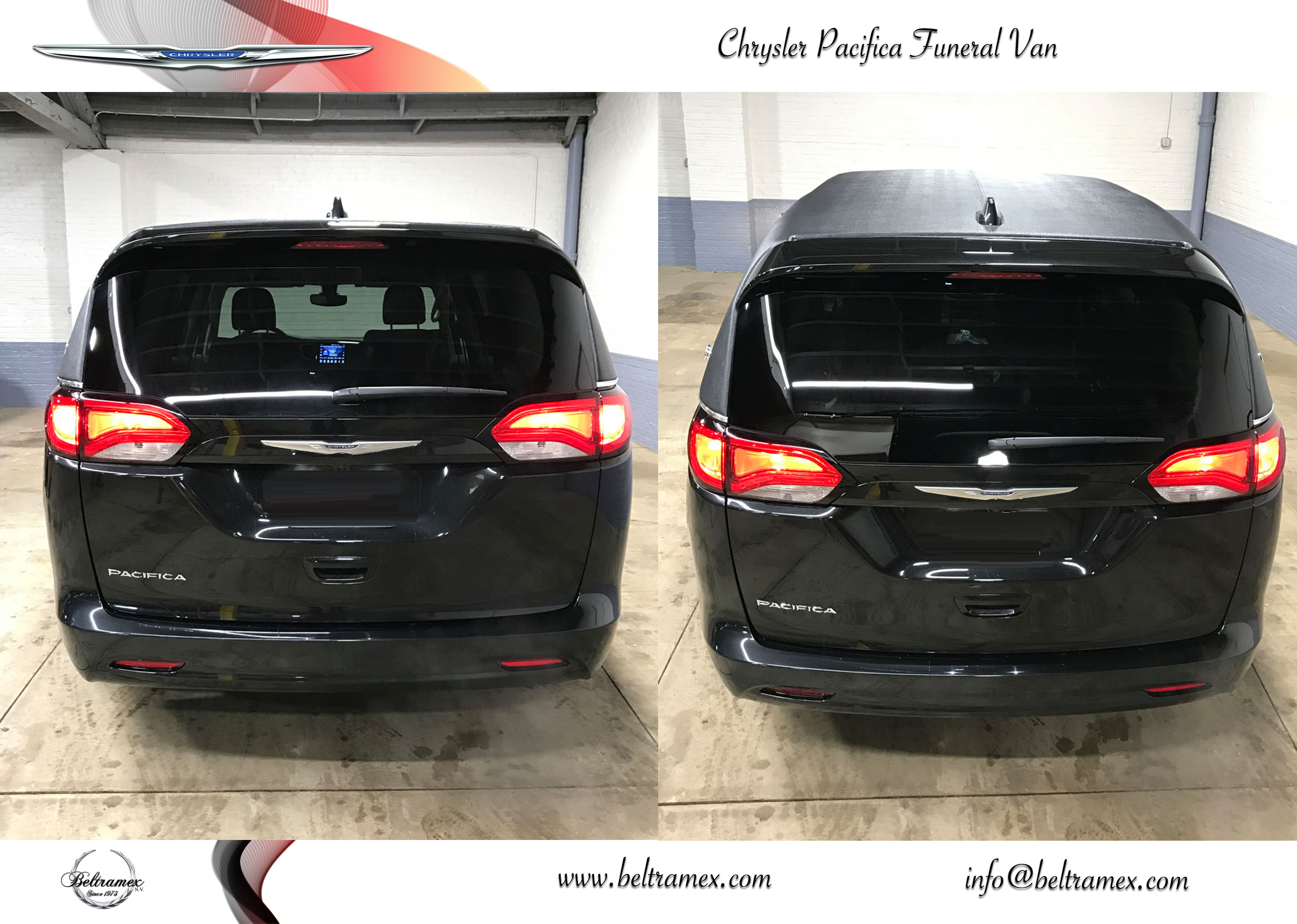 Véhicule funéraire Chrysler Pacifica pour transport de personnel