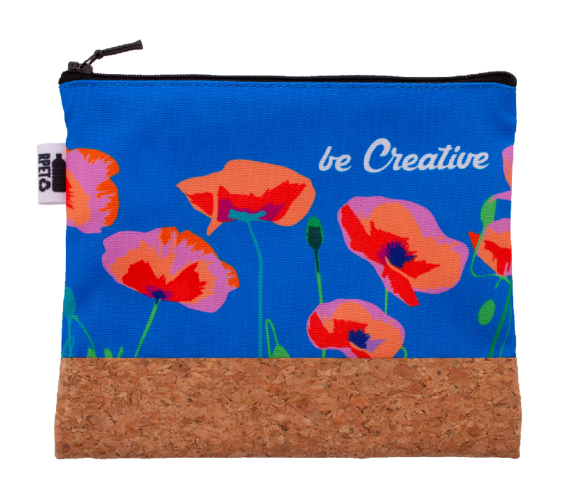 Trousse de maquillage personnalisée - polyester RPET 600D et liège naturel - impression sublimation_5