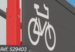 Abri vélos classique bicolore MILAN - style moderne et toiture coupe-vent_5