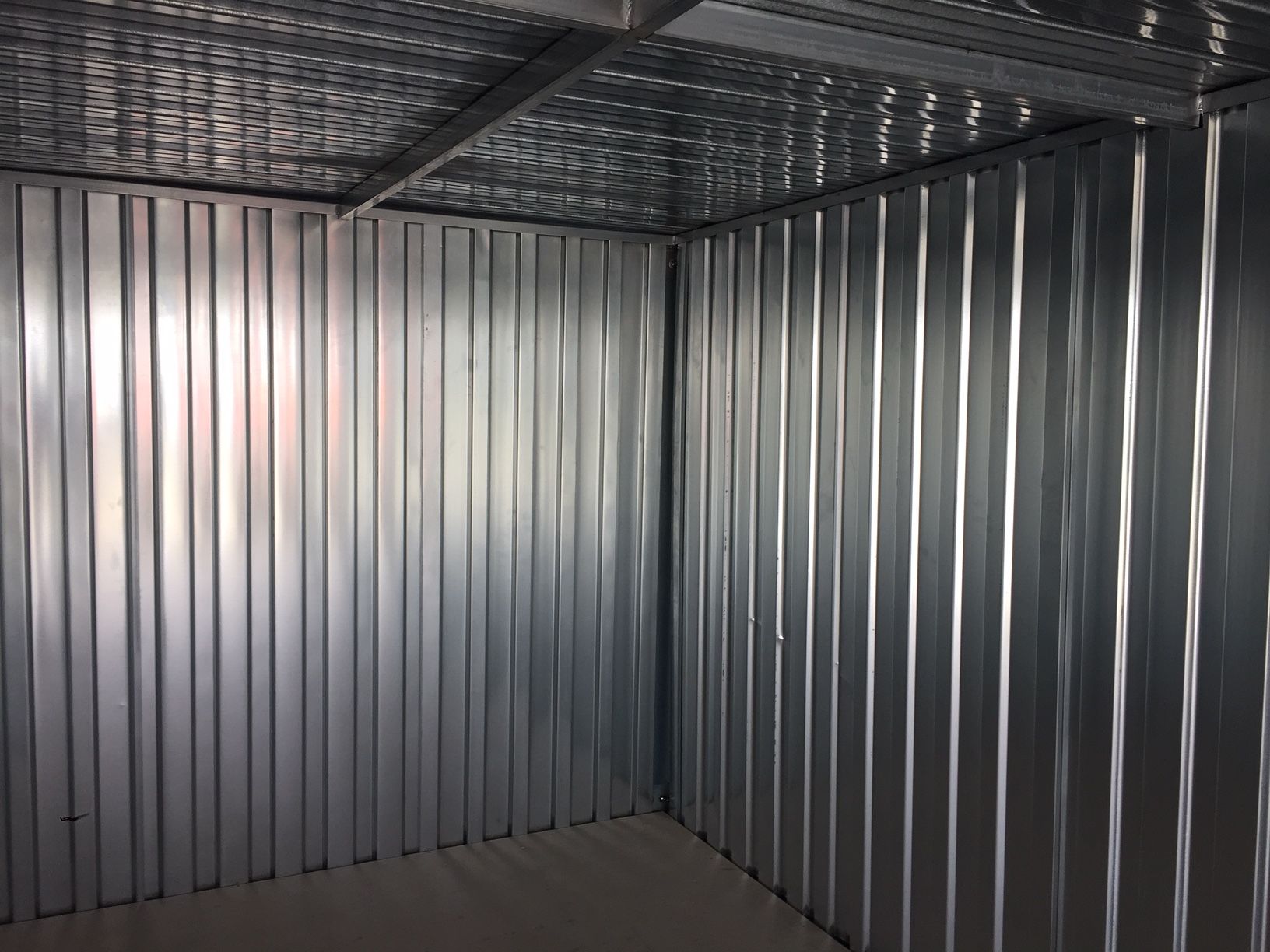 Container de stockage galvanisé démontable - 4m x 2,3m x 2,2m - Cadre acier, plancher bois, toit renforcé_5