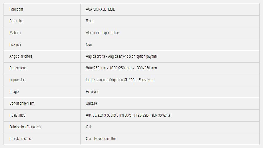 10005dr_1 - Panneau directionnel rectangulaire Restaurant - AUA Signalétique - Aluminium type routier_5